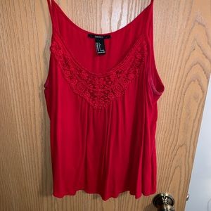 TRENDY Red Crotchet Crop Top